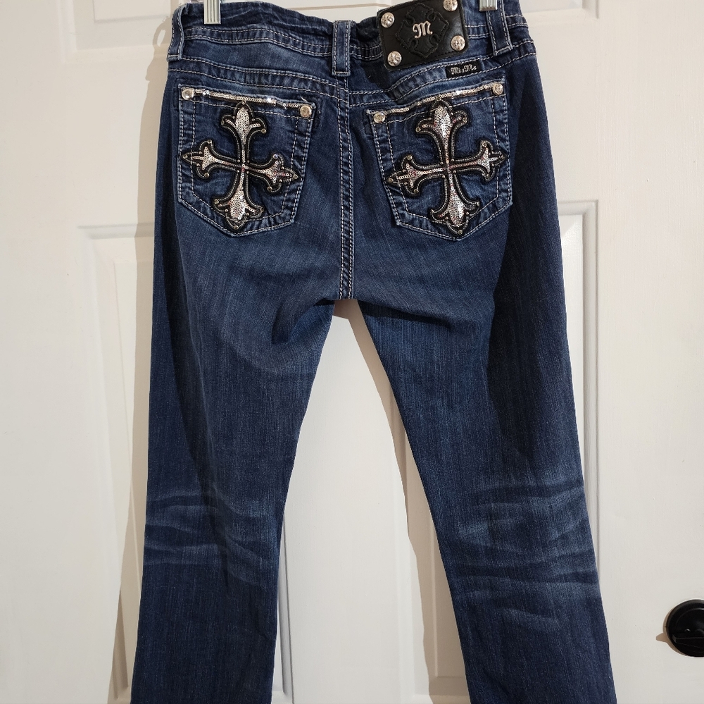 Women's Miss Me Jeans with Embroidered Cross Design - Picture 9 of 16